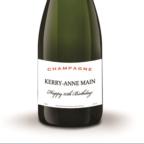 Personalised Champagne - White Label - Fast Shipping